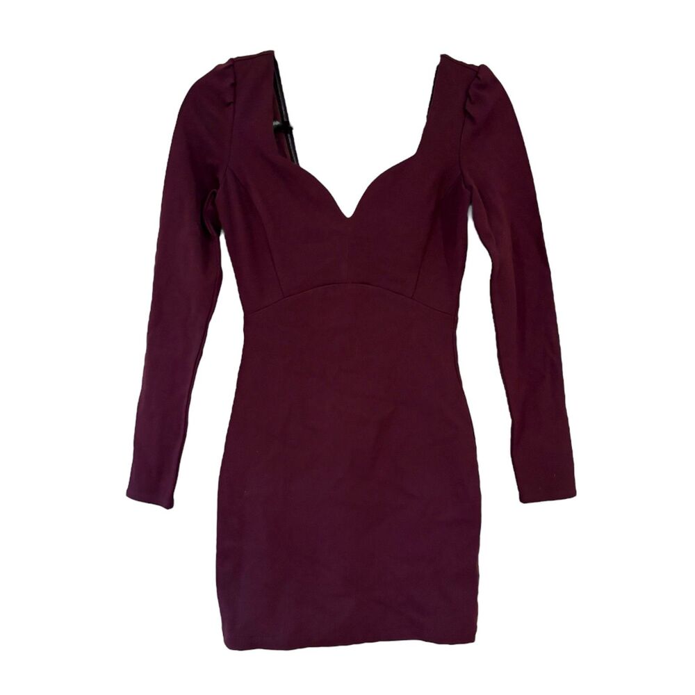 Aritzia Talula Sweetheart Neckline Long Sleeve Mini Dress XS